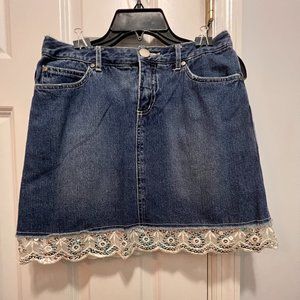 J.Khaki size 14  denim embellished skirt